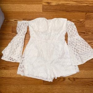 White lace romper